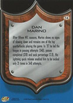 1998 Playoff Prestige Retail - Best of the NFL #14 Dan Marino Back