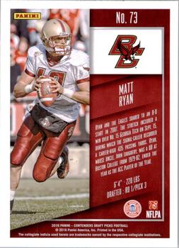 2016 Panini Contenders Draft Picks - Bowl Ticket #73 Matt Ryan Back