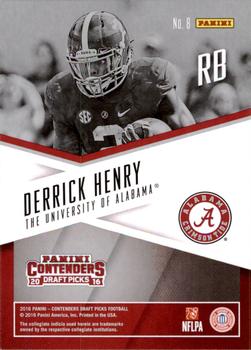 2016 Panini Contenders Draft Picks - School Colors #8 Derrick Henry Back