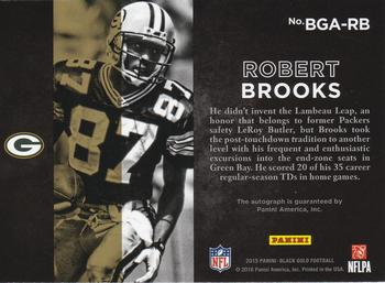 2015 Panini Black Gold - Black Gold Autograph #BGA-RB Robert Brooks Back