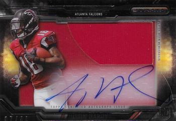 2015 Topps Strata - Clear Autographed Relic Rookies Black #CCAP-JHA Justin Hardy Front