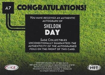 2016 SAGE HIT - Autographs #A7 Sheldon Day Back