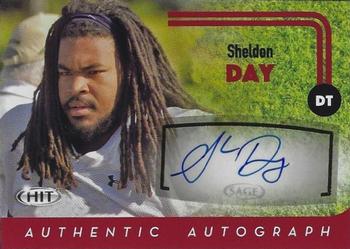 2016 SAGE HIT - Autographs Red #A7 Sheldon Day Front