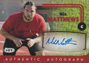 2016 SAGE HIT - Autographs Red #A78 Mike Matthews Front
