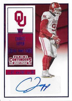 2016 Panini Contenders Draft Picks - College Draft Ticket Blue Foil #229 Charles Tapper Front
