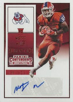 2016 Panini Contenders Draft Picks - College Draft Ticket Red Foil #341 Marteze Waller Front