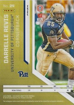 2016 Panini Prizm Collegiate Draft Picks - Prizms Blue #24 Darrelle Revis Back