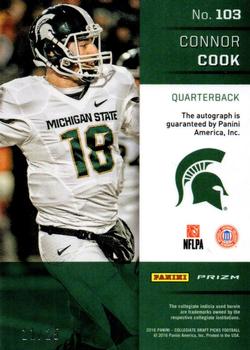2016 Panini Prizm Collegiate Draft Picks - Autographs Prizms Red White and Blue #103 Connor Cook Back