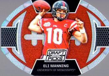 2016 Panini Prizm Collegiate Draft Picks - Ball Die Cut #19 Eli Manning Front