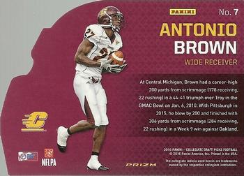 2016 Panini Prizm Collegiate Draft Picks - Helmet Die Cut #7 Antonio Brown Back