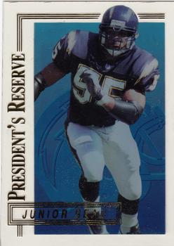 1996 Collector's Edge President's Reserve - Promos #PROMO 1 Junior Seau Front
