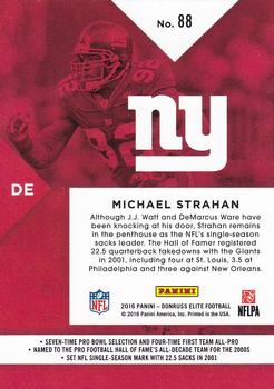 2016 Donruss Elite #88 Michael Strahan Back