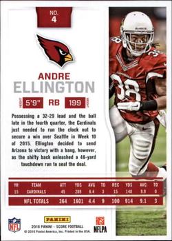 2016 Score - Scorecard #4 Andre Ellington Back