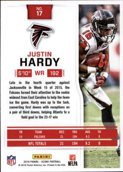 2016 Score - Scorecard #17 Justin Hardy Back