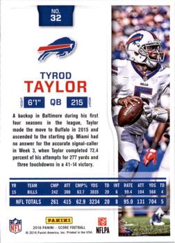 2016 Score - Scorecard #32 Tyrod Taylor Back