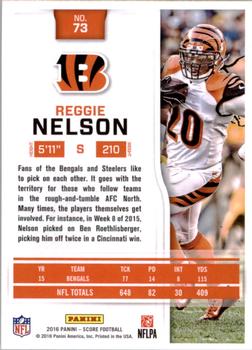 2016 Score - Scorecard #73 Reggie Nelson Back