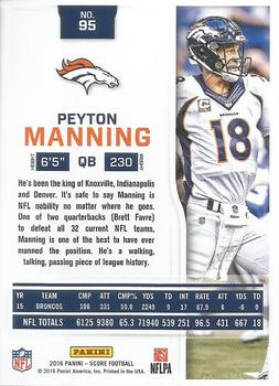 2016 Score - Scorecard #95 Peyton Manning Back