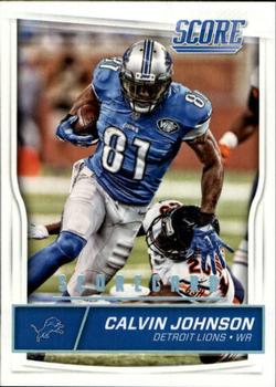 2016 Score - Scorecard #110 Calvin Johnson Front