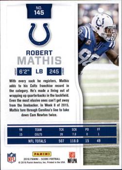 2016 Score - Scorecard #145 Robert Mathis Back