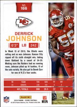 2016 Score - Scorecard #166 Derrick Johnson Back