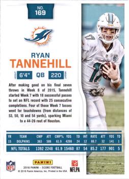 2016 Score - Scorecard #169 Ryan Tannehill Back