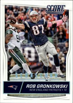 2016 Score - Scorecard #192 Rob Gronkowski Front