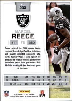 2016 Score - Scorecard #233 Marcel Reece Back