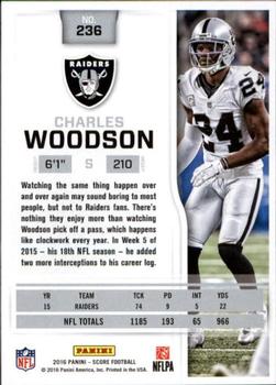 2016 Score - Scorecard #236 Charles Woodson Back