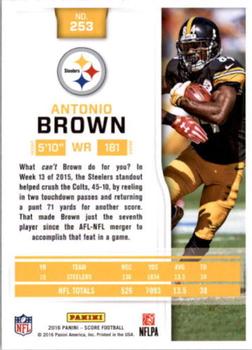 2016 Score - Scorecard #253 Antonio Brown Back