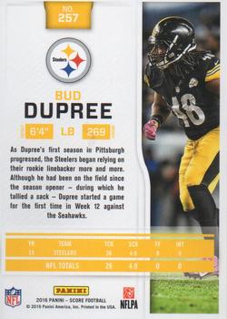 2016 Score - Scorecard #257 Bud Dupree Back