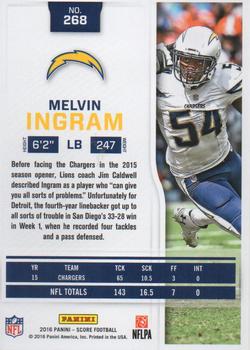 2016 Score - Scorecard #268 Melvin Ingram Back