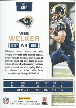 2016 Score - Scorecard #294 Wes Welker Back