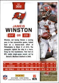 2016 Score - Scorecard #302 Jameis Winston Back