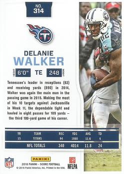 2016 Score - Scorecard #314 Delanie Walker Back