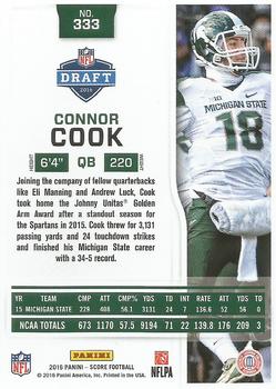 2016 Score - Scorecard #333 Connor Cook Back