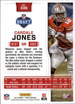 2016 Score - Scorecard #336 Cardale Jones Back