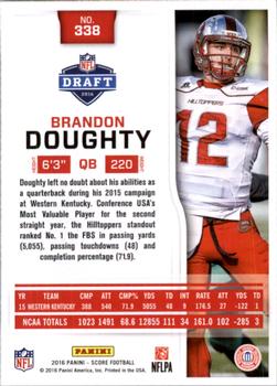 2016 Score - Scorecard #338 Brandon Doughty Back