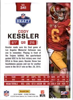 2016 Score - Scorecard #341 Cody Kessler Back