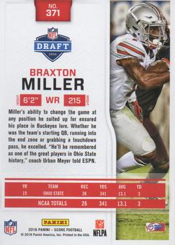 2016 Score - Scorecard #371 Braxton Miller Back