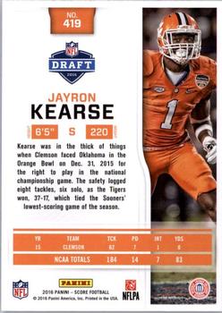 2016 Score - Scorecard #419 Jayron Kearse Back