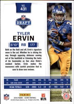 2016 Score - Scorecard #431 Tyler Ervin Back