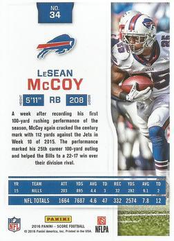 2016 Score - Showcase #34 LeSean McCoy Back