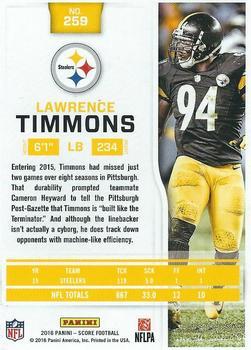 2016 Score - Showcase #259 Lawrence Timmons Back
