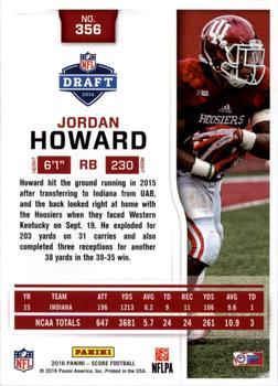 2016 Score - Showcase #356 Jordan Howard Back