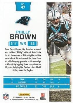2016 Score - Gold Zone #47 Philly Brown Back