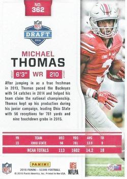 2016 Score - Gold Zone #362 Michael Thomas Back