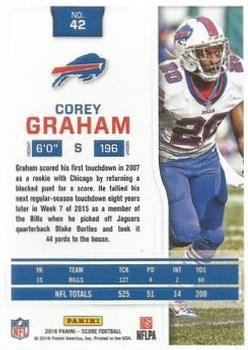 2016 Score - Artist's Proof #42 Corey Graham Back