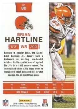 2016 Score - Artist's Proof #80 Brian Hartline Back