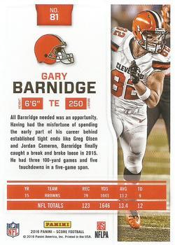 2016 Score - Artist's Proof #81 Gary Barnidge Back