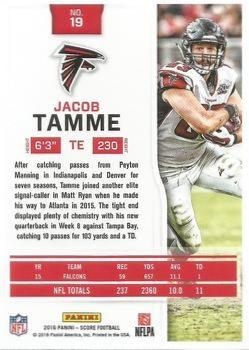 2016 Score - Red Zone #19 Jacob Tamme Back